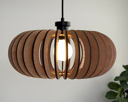 Band Wood Pendant Light