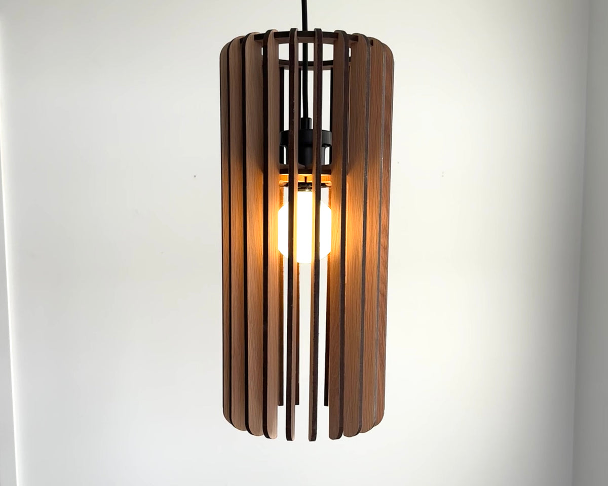 Lattice Wood Pendant Light