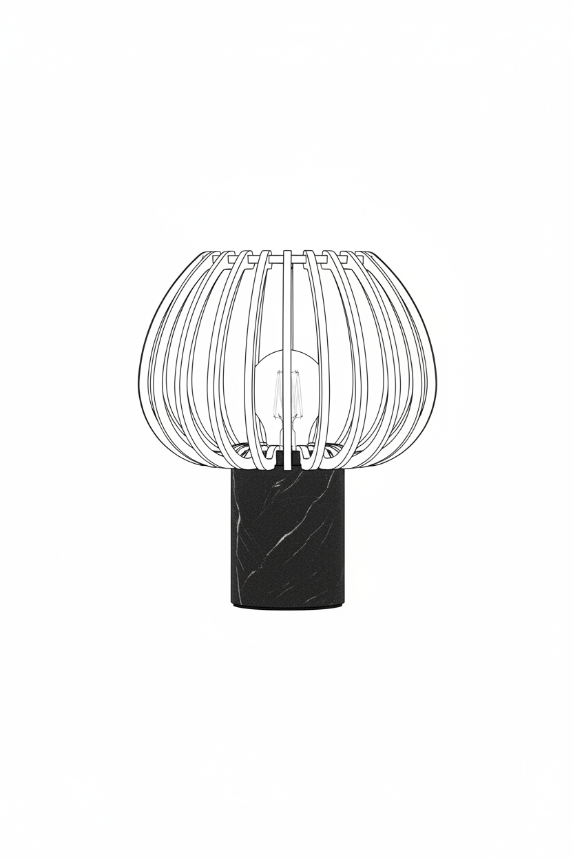 Anchor Table Light - Line Drawing