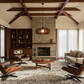 Band Pendant Light Walnut - Architectural Living Room