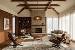 Band Pendant Light Walnut - Architectural Living Room 2