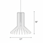 Bell pendant light technical drawing