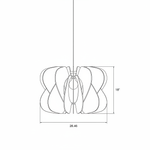 Husk Light Line Drawing – Scaled Dimensions 4