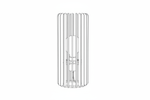 Line drawing of walnut table lamp 6
