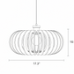Oval pendant light technical drawing