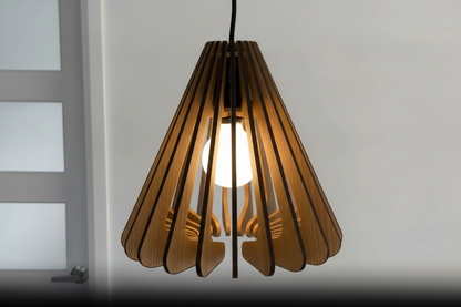 Rhythm Pendant Light — White Oak Bold Laser-Cut Edges