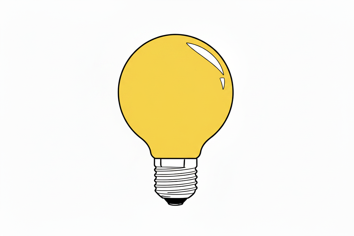 Solid Yellow Globe Bulb