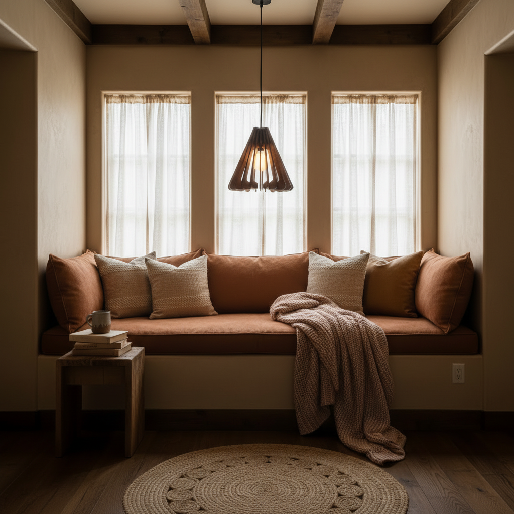 Walnut Pendant Reading Nook — Rescaled
